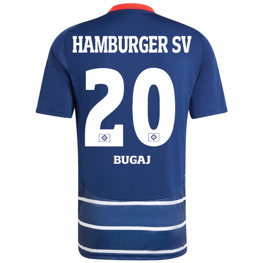 Hombre Camiseta Jan-Luca Bugaj #20 Azul Oscuro 2ª Equipación 2024/25 La Camisa Chile