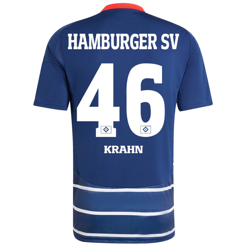 Hombre Camiseta Elijah Krahn #46 Azul Oscuro 2ª Equipación 2024/25 La Camisa Chile