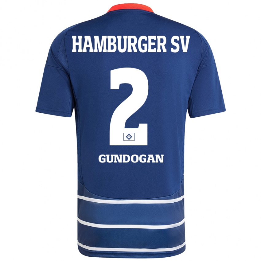 Hombre Camiseta Haci Gündogan #2 Azul Oscuro 2ª Equipación 2024/25 La Camisa Chile