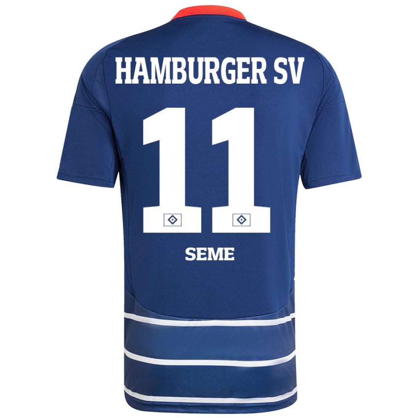 Hombre Camiseta Anna-Katharina Seme #11 Azul Oscuro 2ª Equipación 2024/25 La Camisa Chile