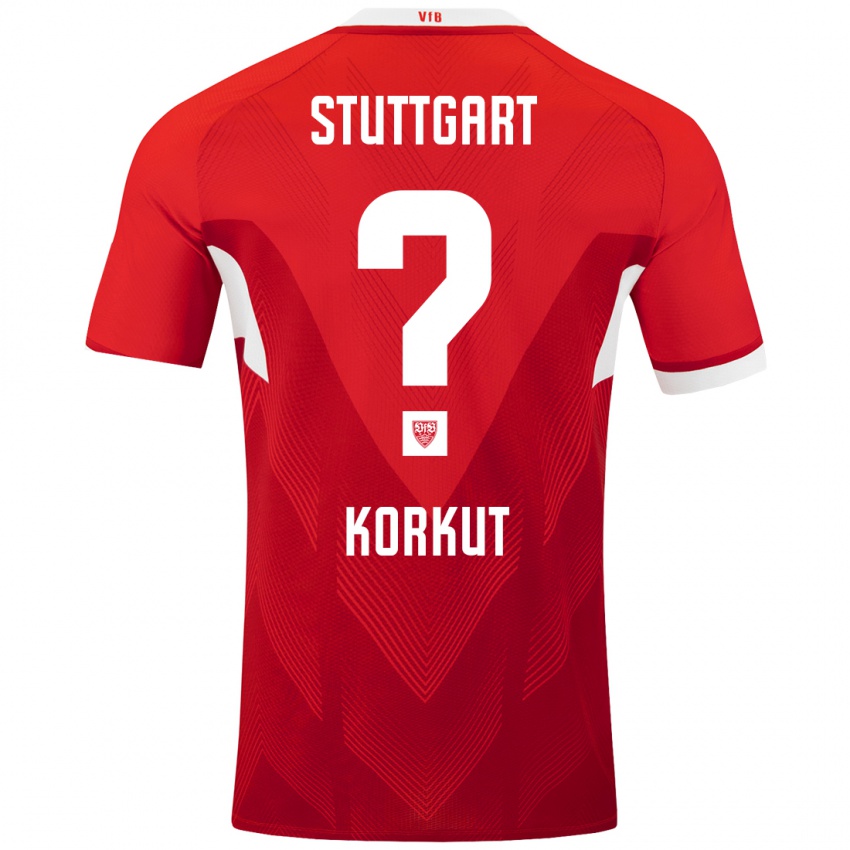 Hombre Camiseta Efe Korkut #0 Rojo Blanco 2ª Equipación 2024/25 La Camisa Chile