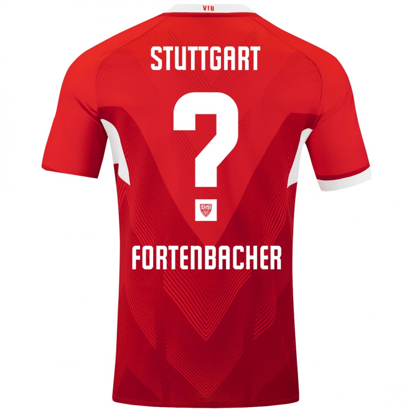 Hombre Camiseta Jannik Fortenbacher #0 Rojo Blanco 2ª Equipación 2024/25 La Camisa Chile