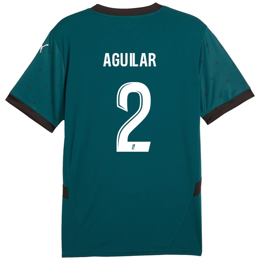 Hombre Camiseta Ruben Aguilar #2 Verde Oscuro 2ª Equipación 2024/25 La Camisa Chile