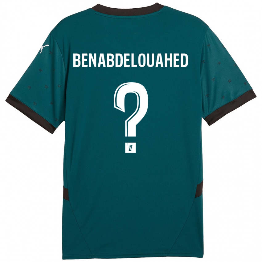 Hombre Camiseta Kaïs Benabdelouahed #0 Verde Oscuro 2ª Equipación 2024/25 La Camisa Chile