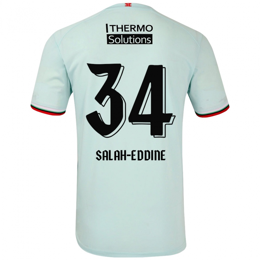 Hombre Camiseta Anass Salah-Eddine #34 Verde Claro 2ª Equipación 2024/25 La Camisa Chile