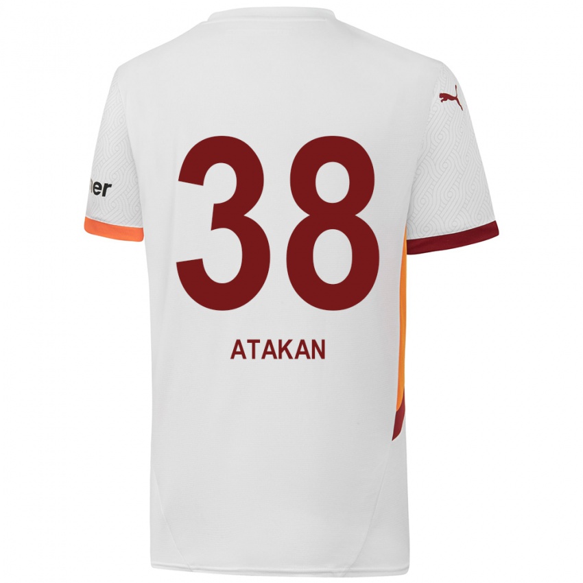 Hombre Camiseta Atakan Ordu #38 Blanco Amarillo Rojo 2ª Equipación 2024/25 La Camisa Chile