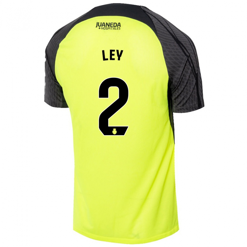 Hombre Camiseta Yuzún Ley #2 Verde Fluorescente Negro 2ª Equipación 2024/25 La Camisa Chile