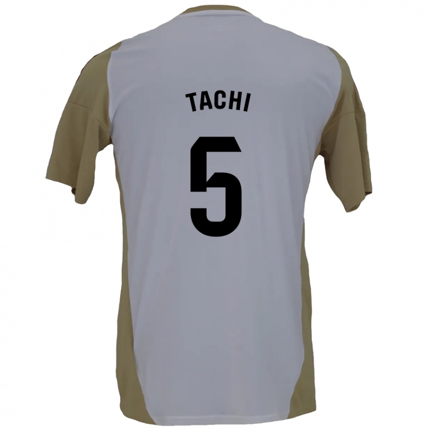 Hombre Camiseta Tachi #5 Marrón Blanco 2ª Equipación 2024/25 La Camisa Chile