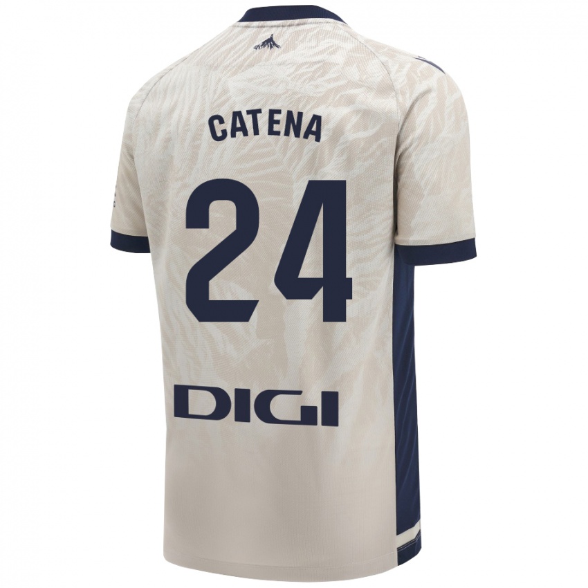 Hombre Camiseta Alejandro Catena #24 Gris Claro 2ª Equipación 2024/25 La Camisa Chile