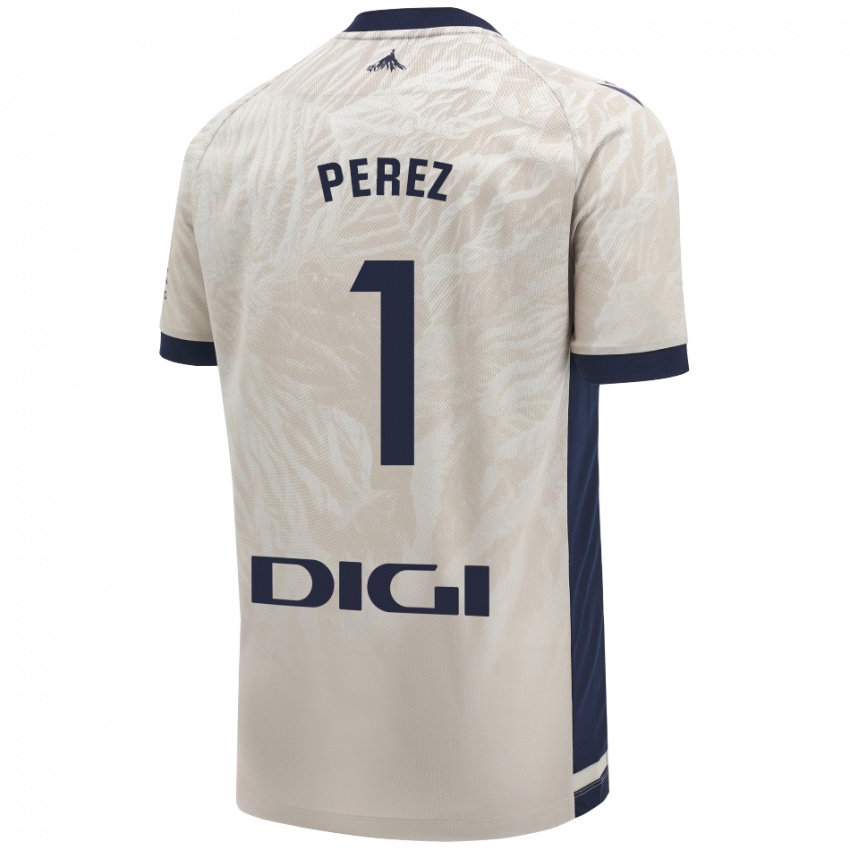 Hombre Camiseta Silvia Pérez Fernández De Romarategui #1 Gris Claro 2ª Equipación 2024/25 La Camisa Chile