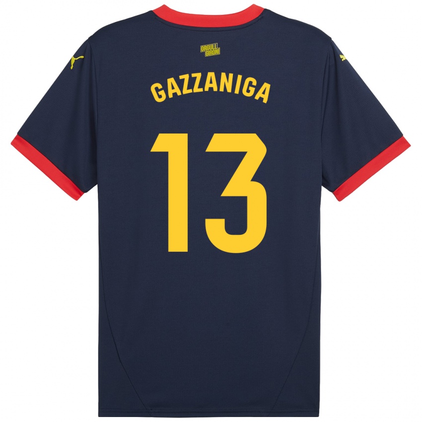 Hombre Camiseta Paulo Gazzaniga #13 Azul Marino Rojo 2ª Equipación 2024/25 La Camisa Chile