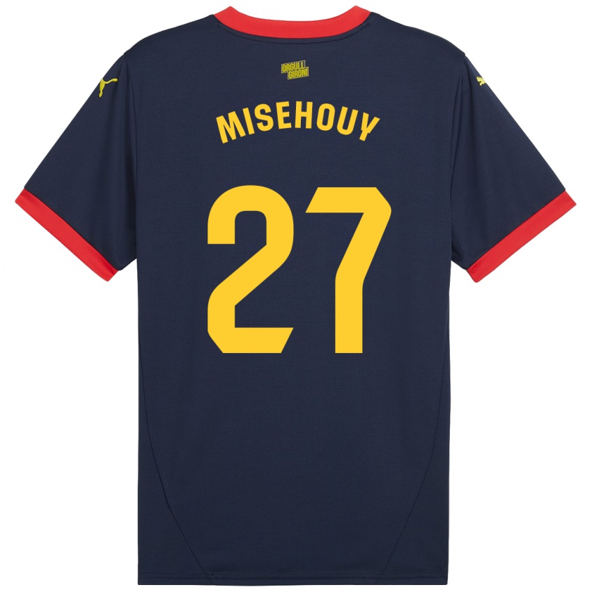 Hombre Camiseta Gabriel Misehouy #27 Azul Marino Rojo 2ª Equipación 2024/25 La Camisa Chile