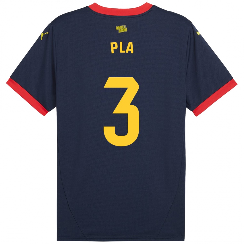 Hombre Camiseta Marta Pla #3 Azul Marino Rojo 2ª Equipación 2024/25 La Camisa Chile