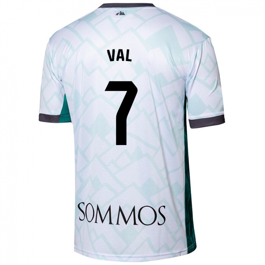 Hombre Camiseta Rodri Val #7 Blanco Verde 2ª Equipación 2024/25 La Camisa Chile