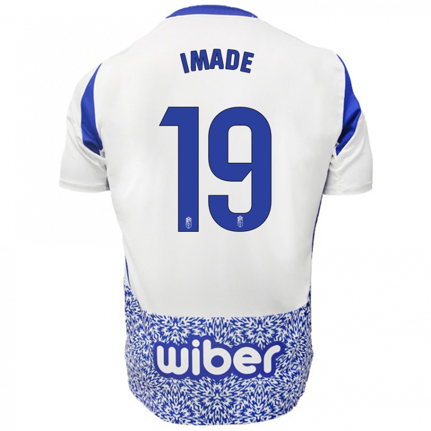 Hombre Camiseta Edna Imade #19 Blanco Azul 2ª Equipación 2024/25 La Camisa Chile