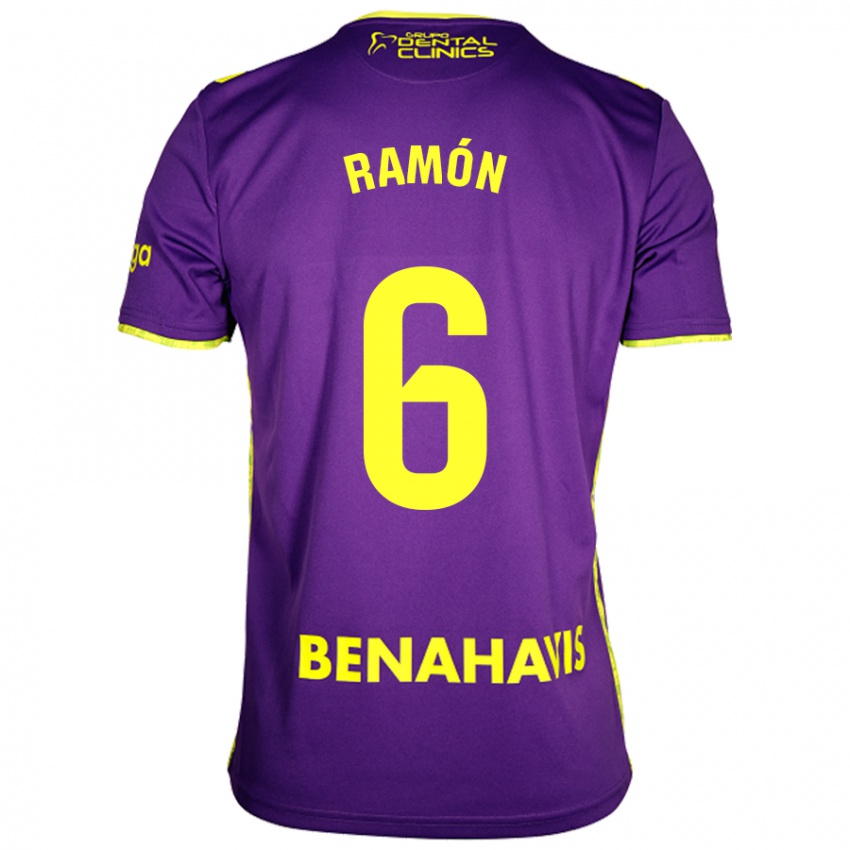 Hombre Camiseta Ramón Enríquez #6 Púrpura Amarillo 2ª Equipación 2024/25 La Camisa Chile