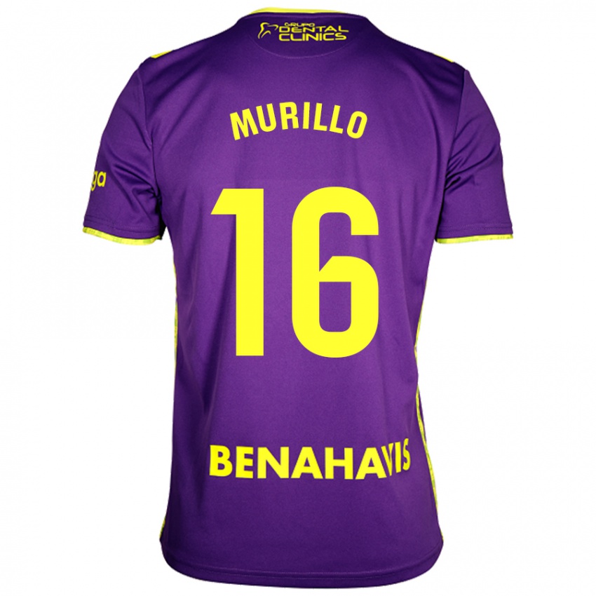 Hombre Camiseta Diego Murillo #16 Púrpura Amarillo 2ª Equipación 2024/25 La Camisa Chile