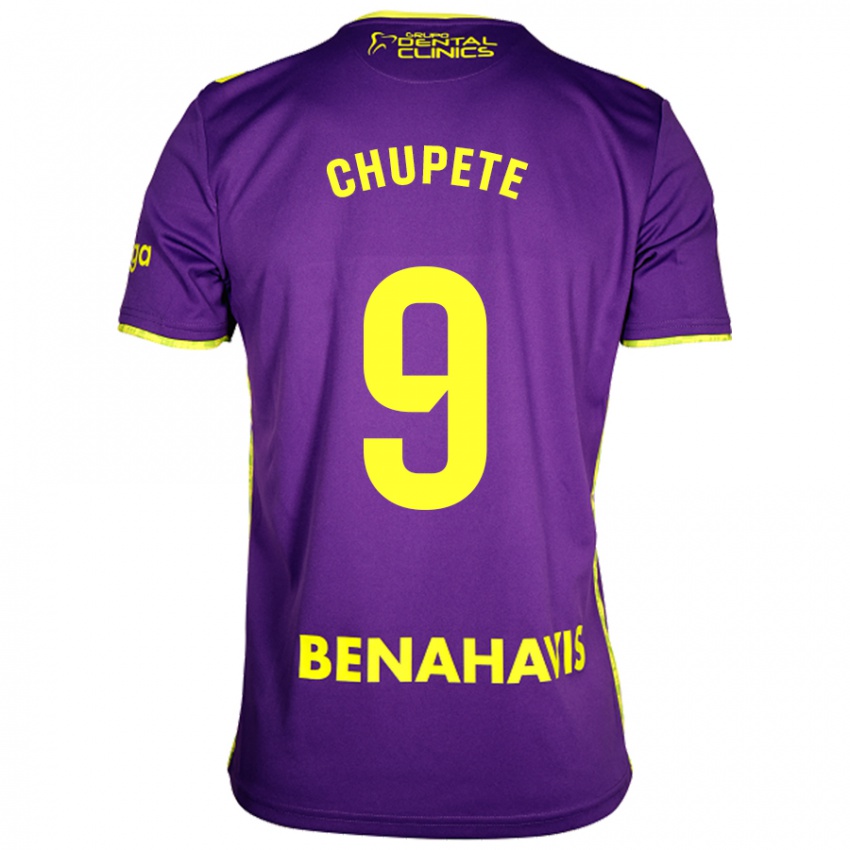 Hombre Camiseta Chupete #9 Púrpura Amarillo 2ª Equipación 2024/25 La Camisa Chile