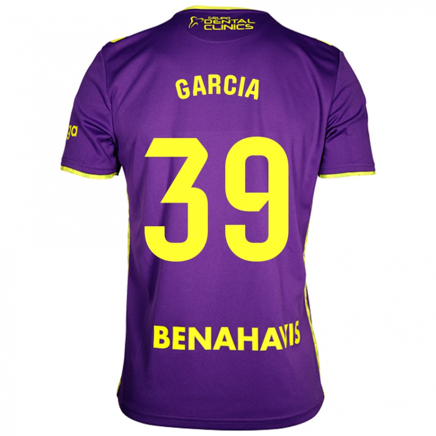 Hombre Camiseta Claudia García #39 Púrpura Amarillo 2ª Equipación 2024/25 La Camisa Chile