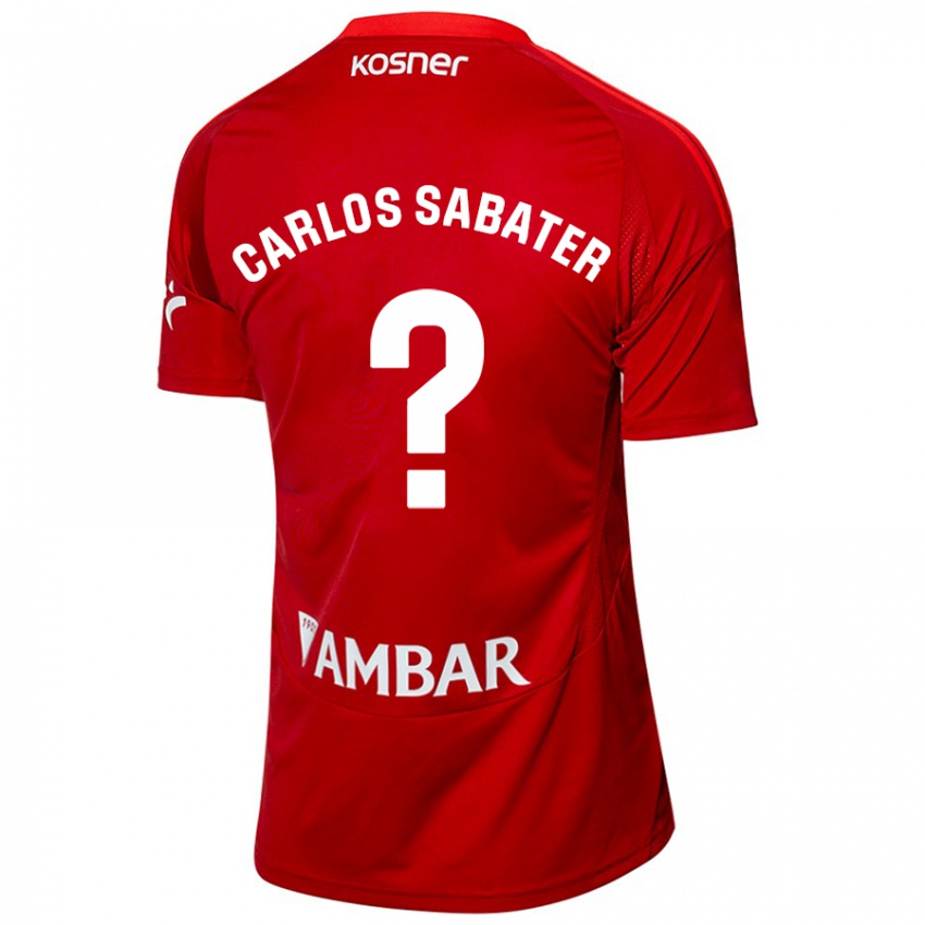 Hombre Camiseta Juan Carlos Sabater #0 Blanco Azul 2ª Equipación 2024/25 La Camisa Chile