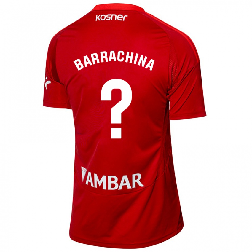 Hombre Camiseta Hugo Barrachina #0 Blanco Azul 2ª Equipación 2024/25 La Camisa Chile