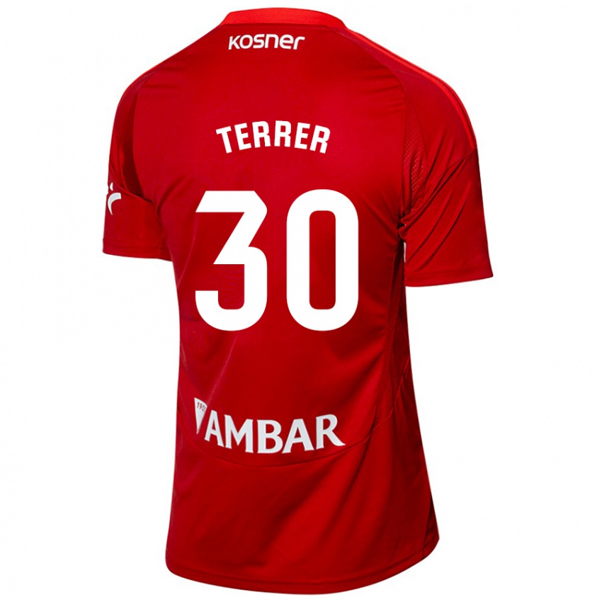 Hombre Camiseta Lucas Terrer #30 Blanco Azul 2ª Equipación 2024/25 La Camisa Chile