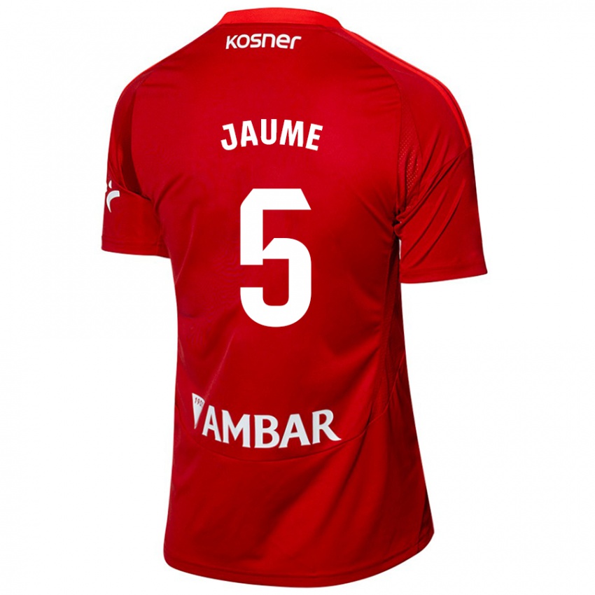 Hombre Camiseta Jaume Grau #5 Blanco Azul 2ª Equipación 2024/25 La Camisa Chile