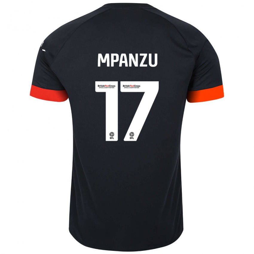 Hombre Camiseta Pelly Ruddock Mpanzu #17 Negro Naranja 2ª Equipación 2024/25 La Camisa Chile