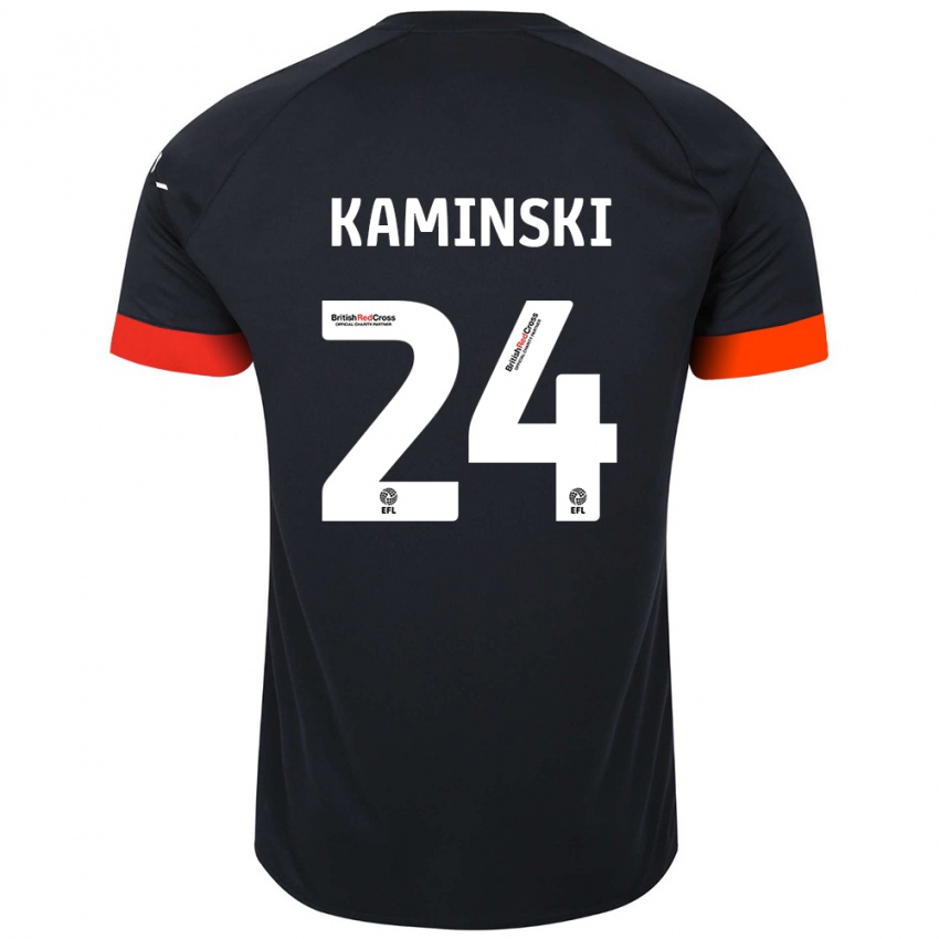 Hombre Camiseta Thomas Kaminski #24 Negro Naranja 2ª Equipación 2024/25 La Camisa Chile