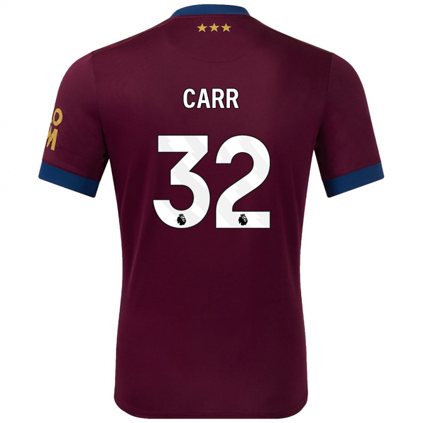 Hombre Camiseta Ryan Carr #32 Marrón 2ª Equipación 2024/25 La Camisa Chile