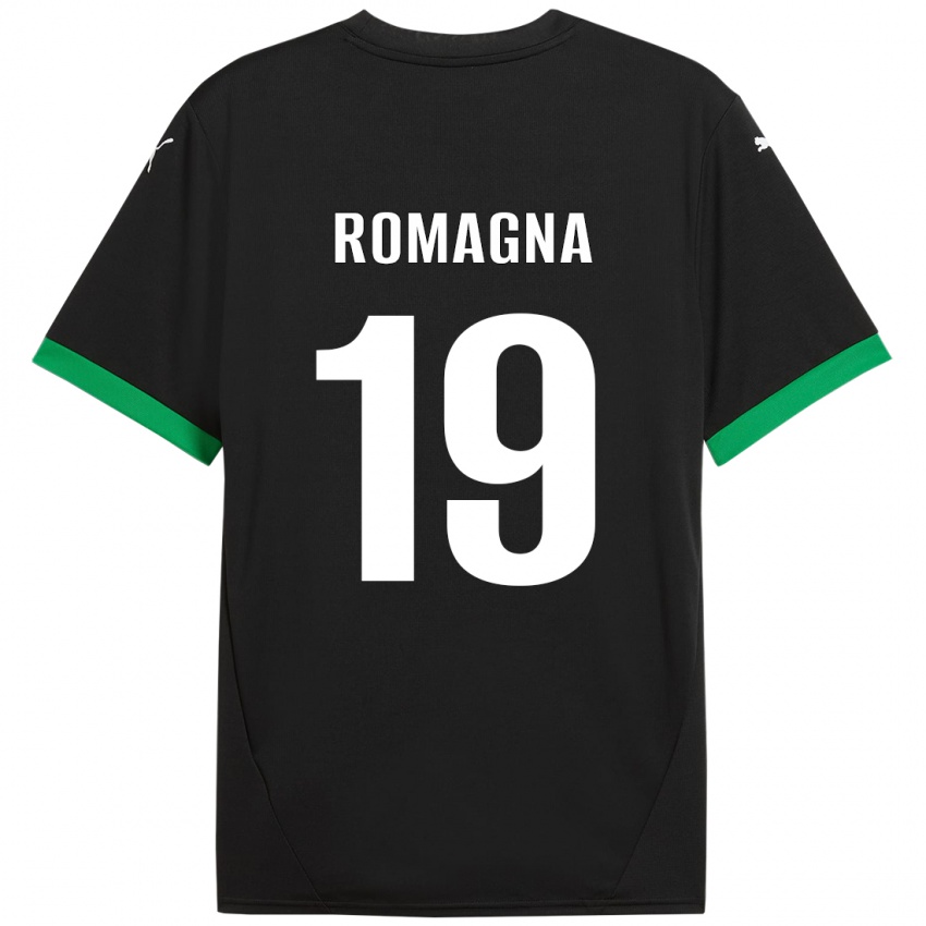 Mujer Camiseta Filippo Romagna #19 Negro Verde Oscuro 1ª Equipación 2024/25 La Camisa Chile