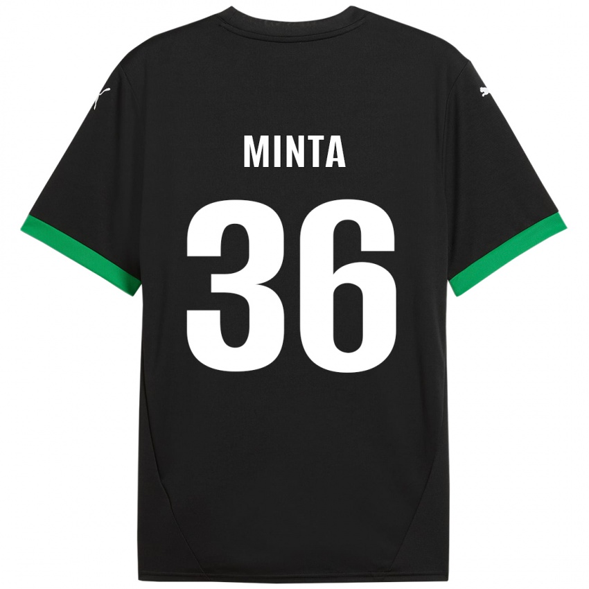 Mujer Camiseta Amoako Minta #36 Negro Verde Oscuro 1ª Equipación 2024/25 La Camisa Chile