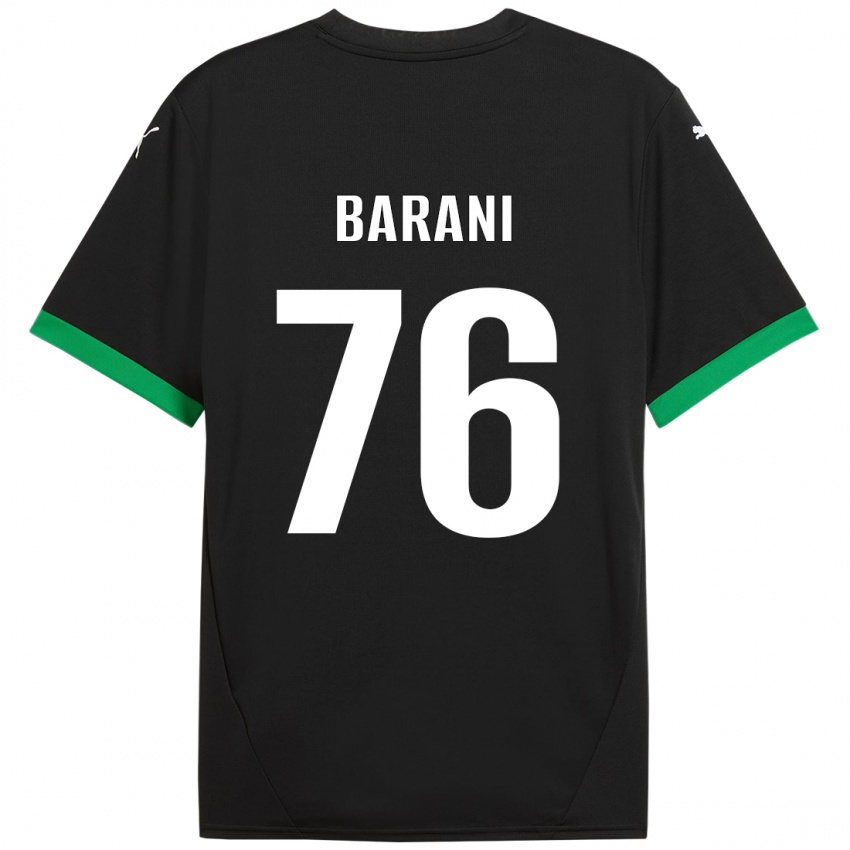 Mujer Camiseta Luca Barani #76 Negro Verde Oscuro 1ª Equipación 2024/25 La Camisa Chile