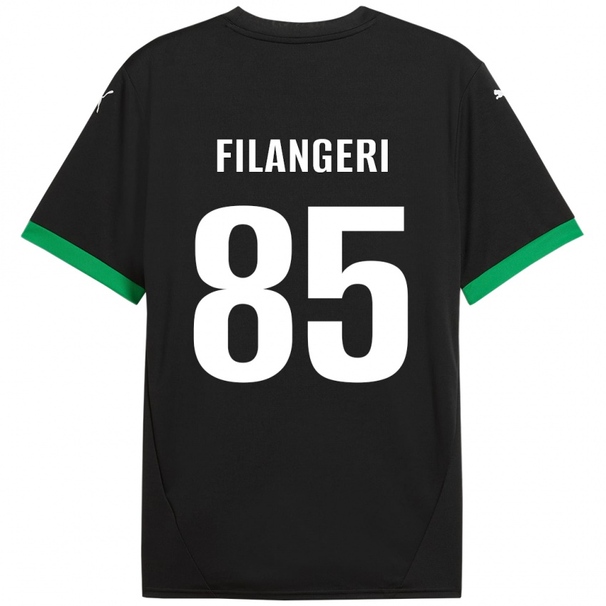 Mujer Camiseta Maria Luisa Filangeri #85 Negro Verde Oscuro 1ª Equipación 2024/25 La Camisa Chile