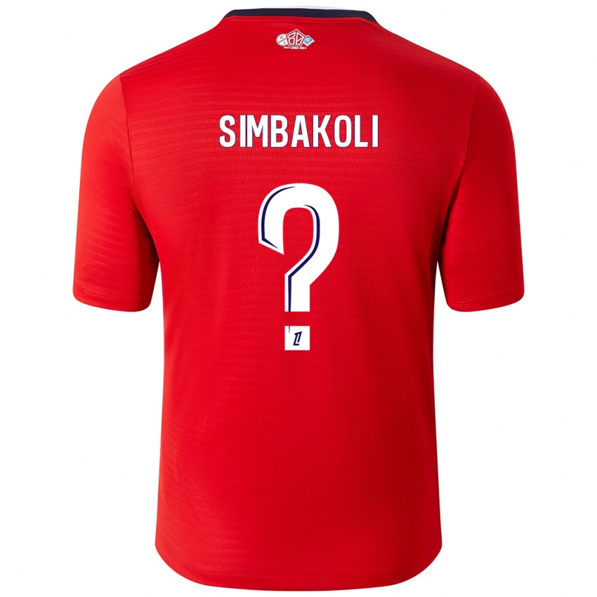 Mujer Camiseta Mamadou Simbakoli #0 Rojo Blanco 1ª Equipación 2024/25 La Camisa Chile