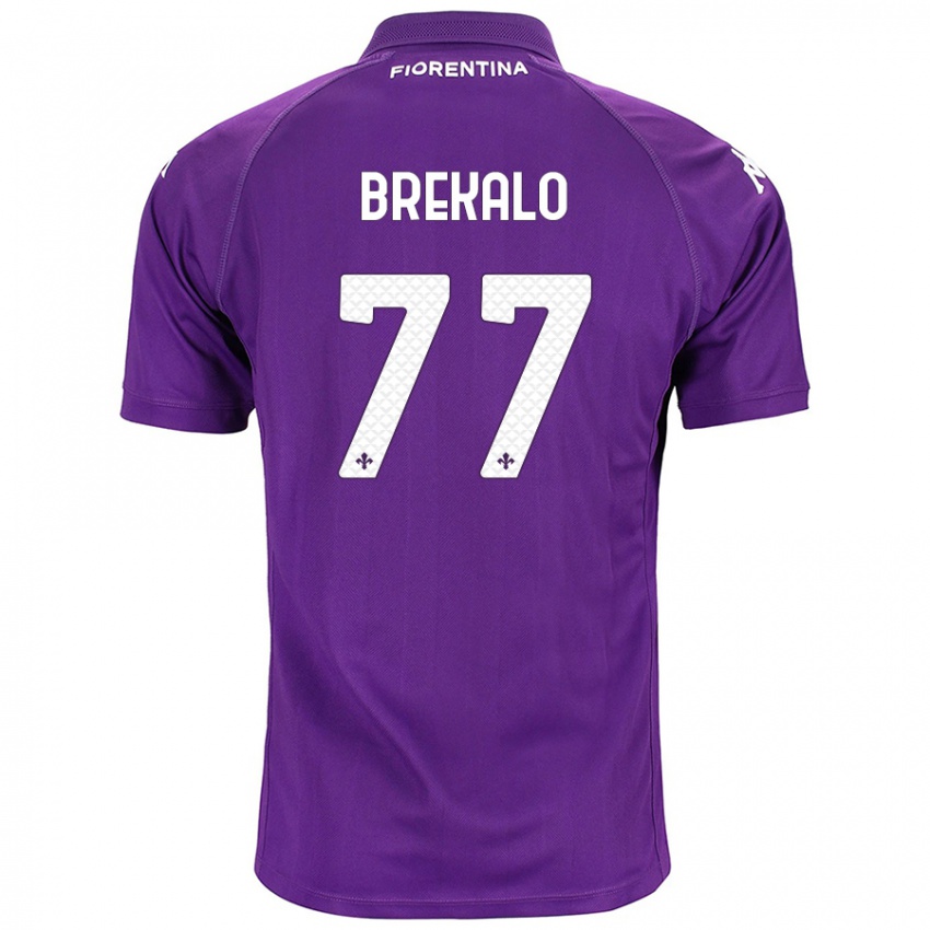 Mujer Camiseta Josip Brekalo #77 Morado 1ª Equipación 2024/25 La Camisa Chile