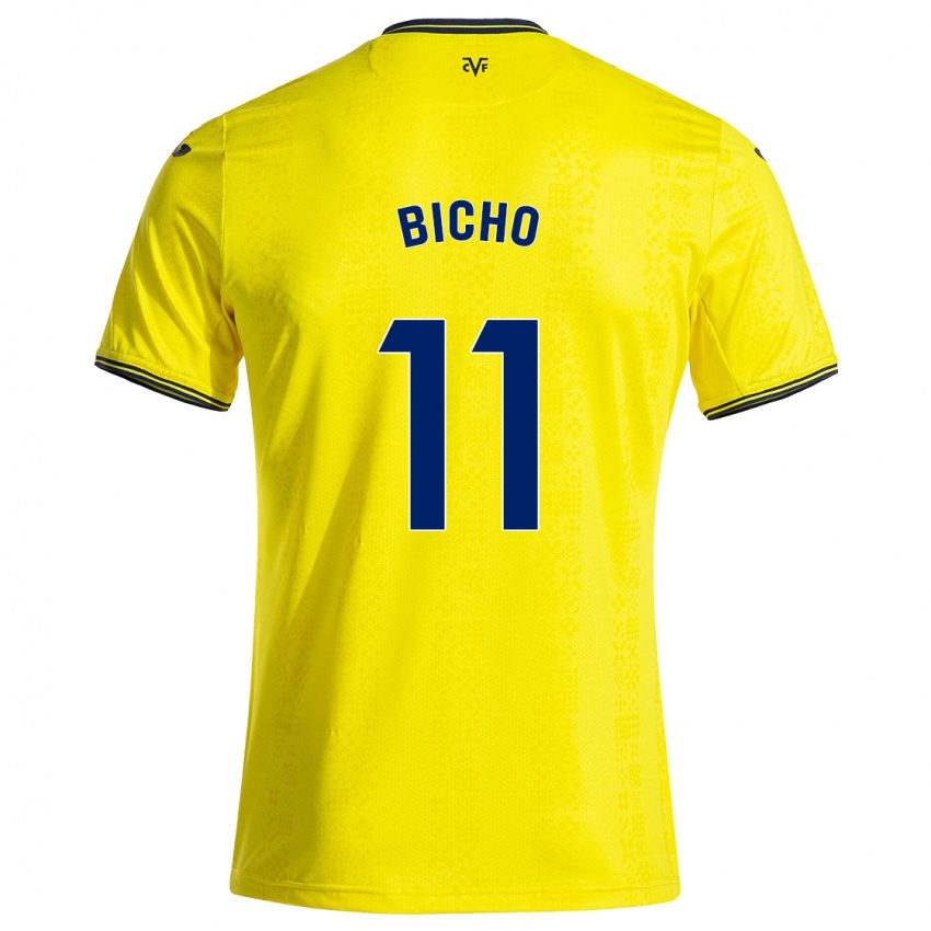 Mujer Camiseta Bicho #11 Amarillo Negro 1ª Equipación 2024/25 La Camisa Chile