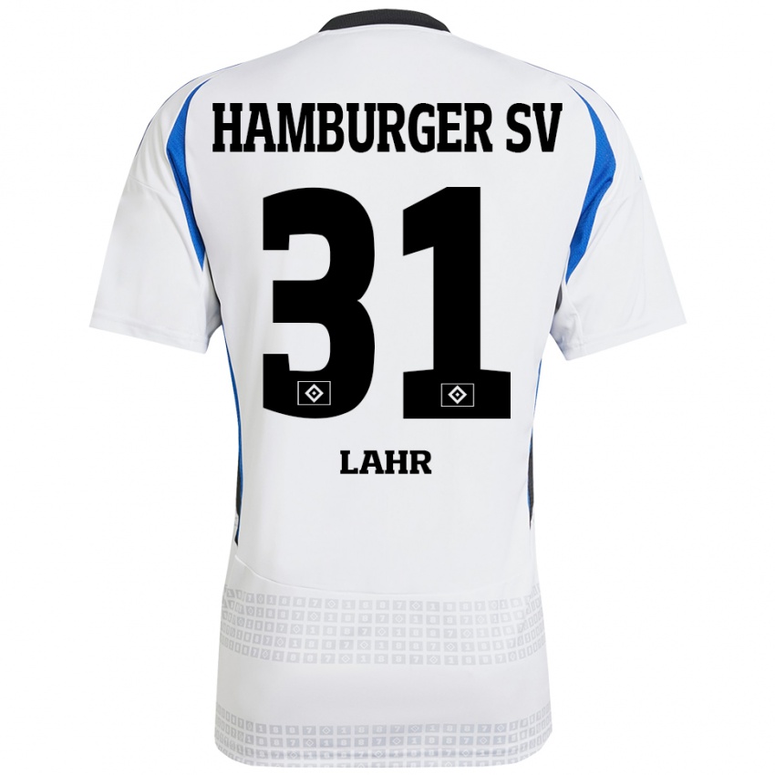 Mujer Camiseta Jobina Lahr #31 Blanco Azul 1ª Equipación 2024/25 La Camisa Chile