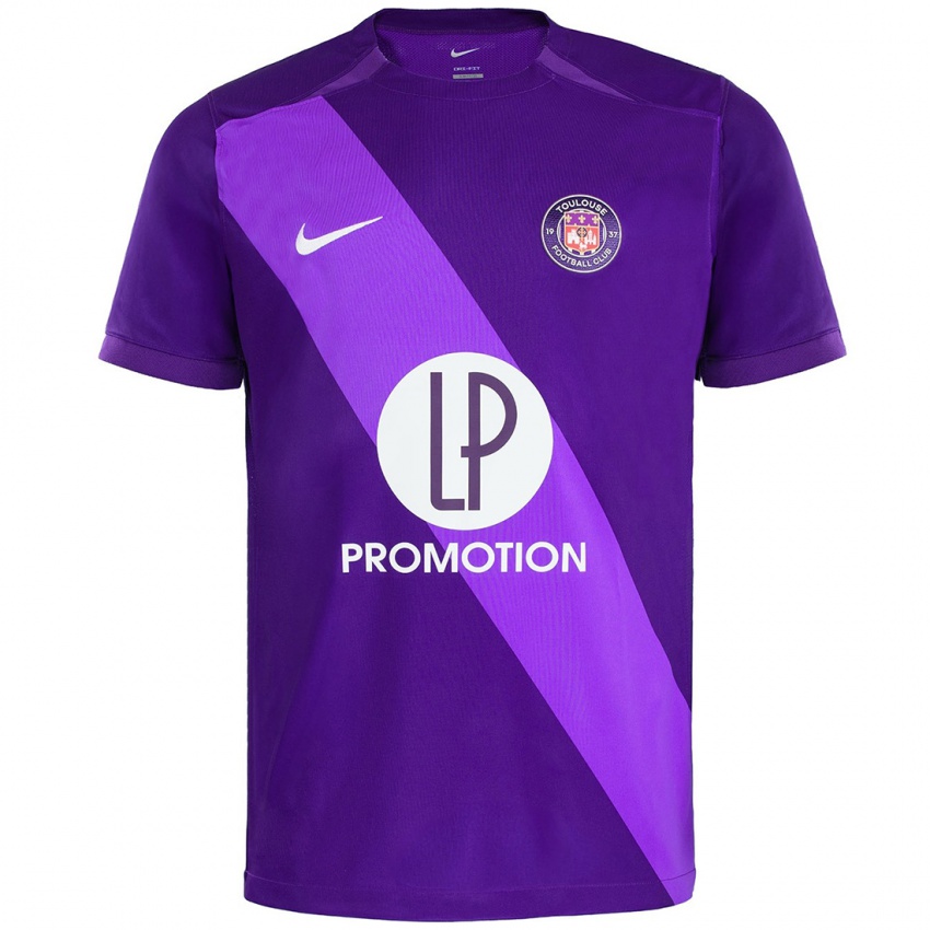 Mujer Camiseta Théo Collin #0 Morado Blanco 1ª Equipación 2024/25 La Camisa Chile