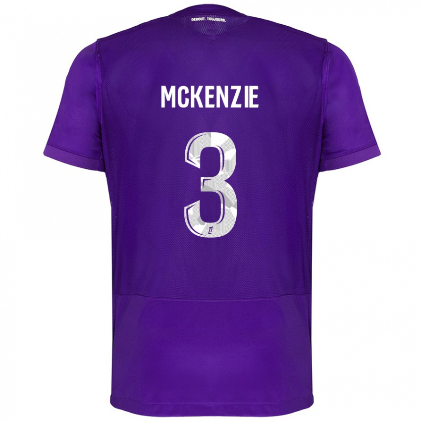 Mujer Camiseta Mark Mckenzie #3 Morado Blanco 1ª Equipación 2024/25 La Camisa Chile