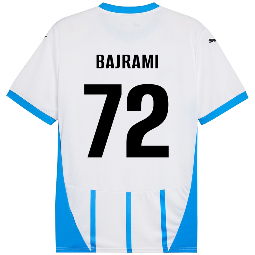 Mujer Camiseta Nedim Bajrami #72 Blanco Azul 2ª Equipación 2024/25 La Camisa Chile