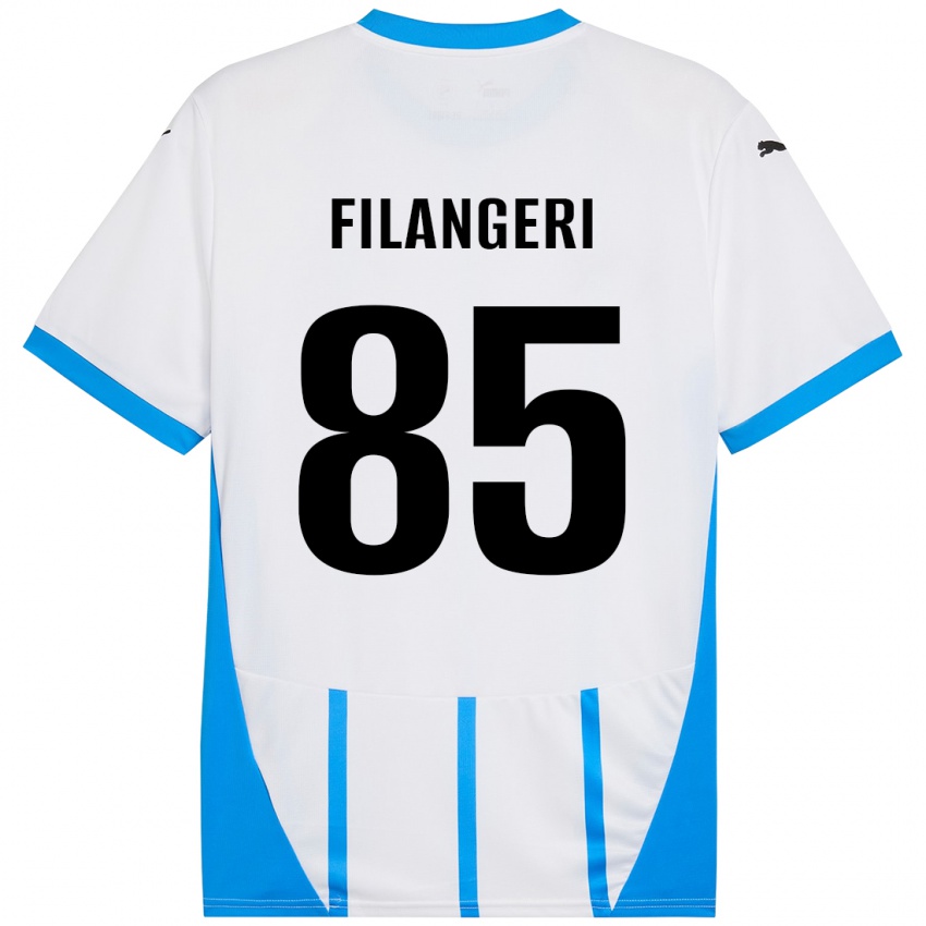 Mujer Camiseta Maria Luisa Filangeri #85 Blanco Azul 2ª Equipación 2024/25 La Camisa Chile