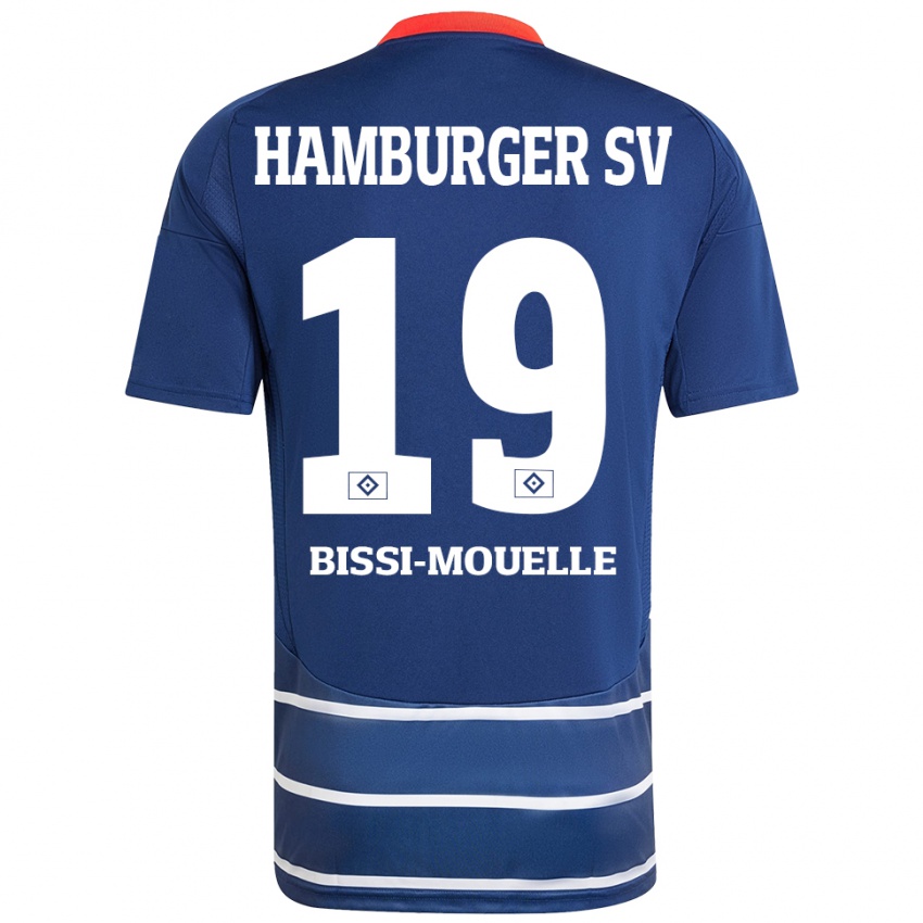 Mujer Camiseta Jason Bissi-Mouelle #19 Azul Oscuro 2ª Equipación 2024/25 La Camisa Chile