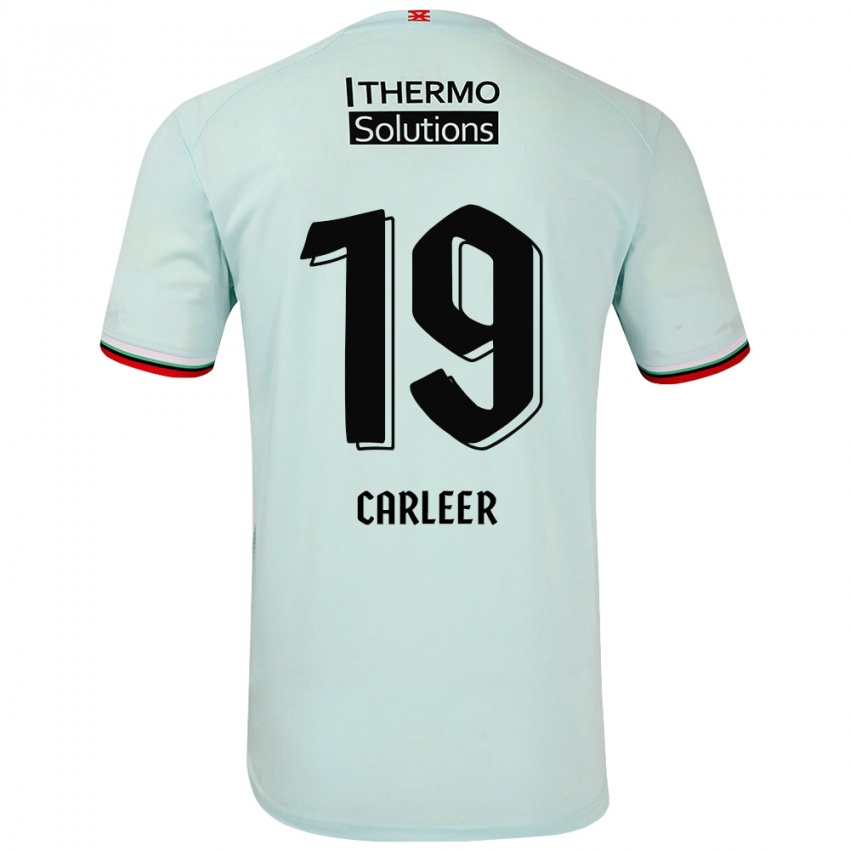 Mujer Camiseta Lieske Carleer #19 Verde Claro 2ª Equipación 2024/25 La Camisa Chile