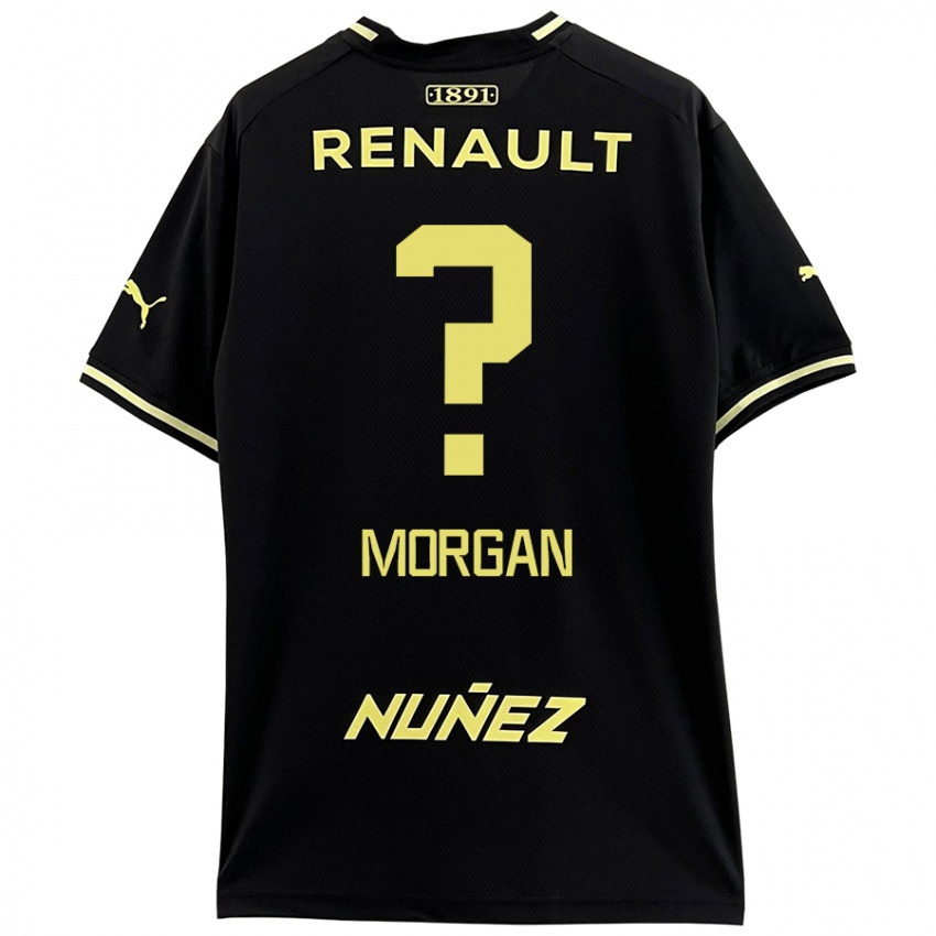 Mujer Camiseta Kevin Morgan #0 Negro Amarillo 2ª Equipación 2024/25 La Camisa Chile