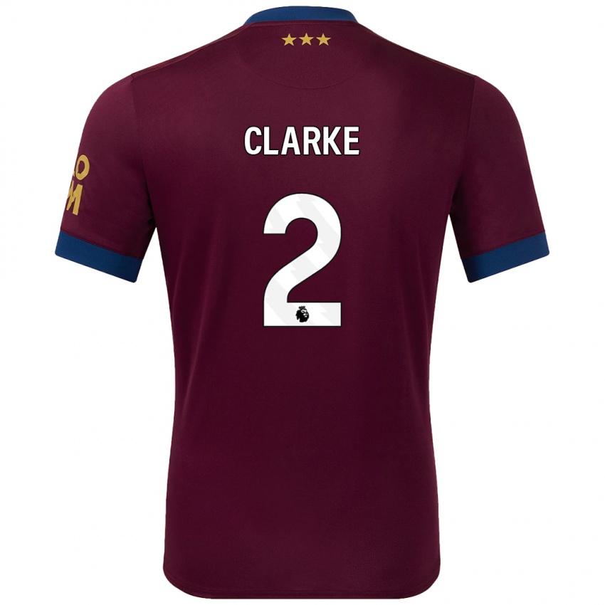 Mujer Camiseta Harry Clarke #2 Marrón 2ª Equipación 2024/25 La Camisa Chile