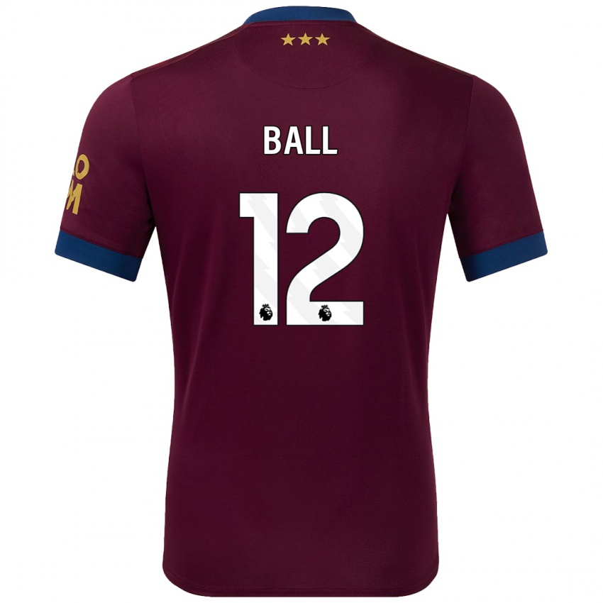 Mujer Camiseta Dominic Ball #12 Marrón 2ª Equipación 2024/25 La Camisa Chile