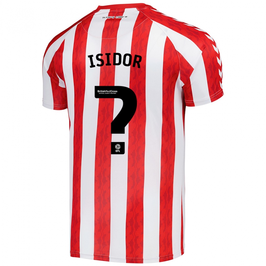 Niño Camiseta Wilson Isidor #0 Rojo Blanco 1ª Equipación 2024/25 La Camisa Chile