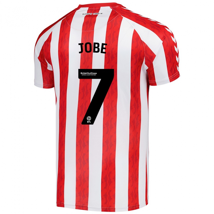 Niño Camiseta Jobe Bellingham #7 Rojo Blanco 1ª Equipación 2024/25 La Camisa Chile