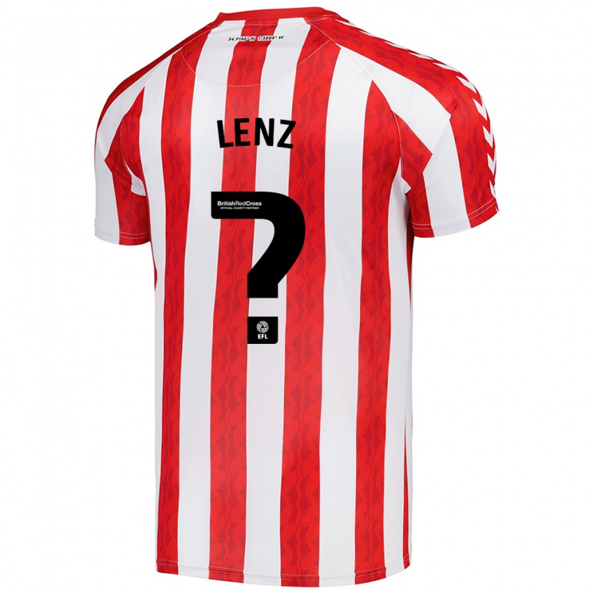 Niño Camiseta Elias Lenz #0 Rojo Blanco 1ª Equipación 2024/25 La Camisa Chile